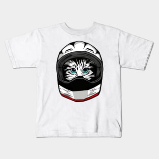 funny cat – Icecat the cat driver Kids T-Shirt